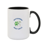 White Dog Stick Magnet 15oz. Mugs