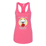 White dog BLE Racerback Tank