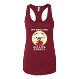 White dog BLE Racerback Tank