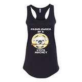 White dog Stick Magnet Racerback Tank