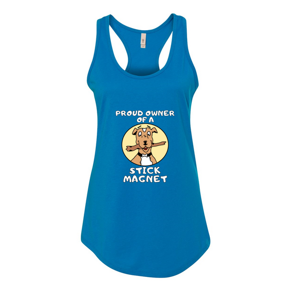 Mutt Stick Magnet Racerback Tank