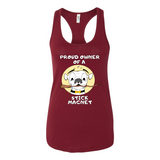 White dog Stick Magnet Racerback Tank