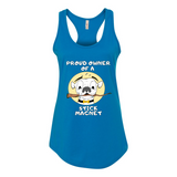 White dog Stick Magnet Racerback Tank