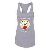 White dog BLE Racerback Tank