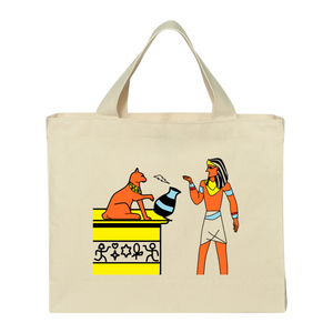 Cat in Ancient Egypt - Medium Gusset Tote